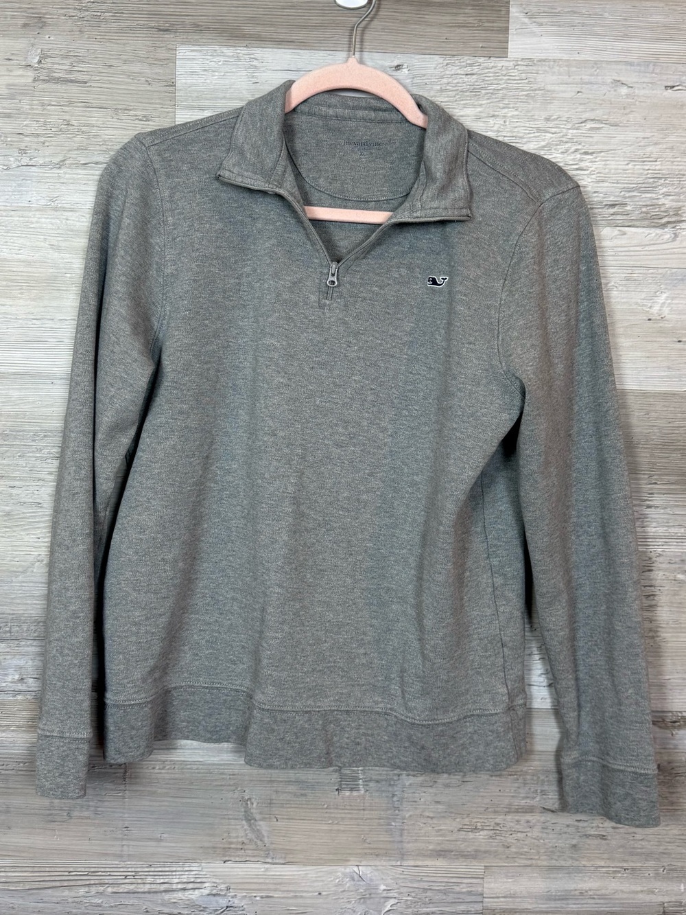 Vineyard Vines Gray Pima Cotton Quarter-Zip Pullover Sweater Mens XL NWOT